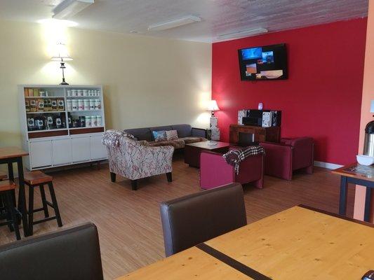 Waiting area for our massages!