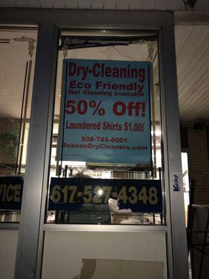 Wow 50% off for dry cleaning