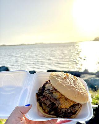 The Dank Burger, courtesy of my new iPhone 16 that one of the gals working there graciously helped me learn how to use.