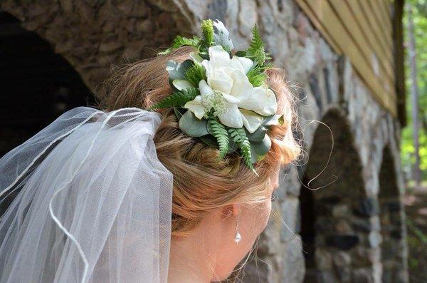 A lovely gardenia for the beautiful bride.