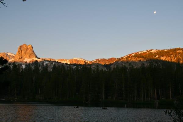 Dawn at Lake Mary Campground.