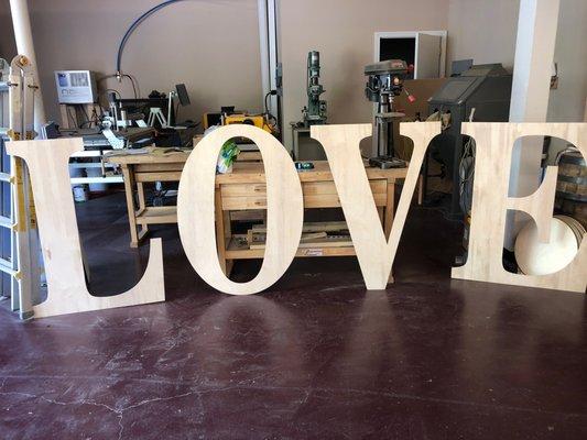 Customized wood letters