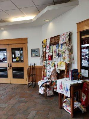 Display on the history of printed cloth,  American