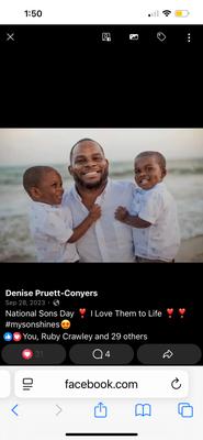 The Man (Michael Conyers )in the middle, you delivered 40 years ago. He has three of his own now. I'm forever grateful ! BlessingsDenise