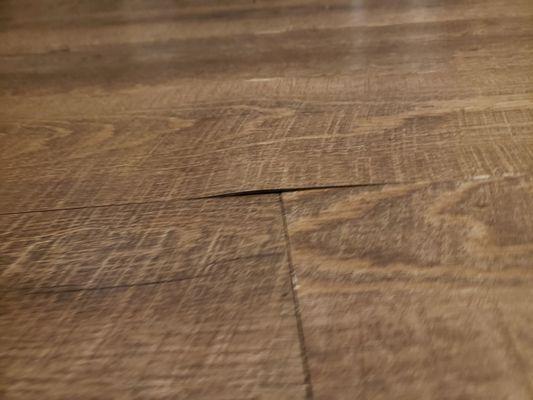 Tile lifting in room