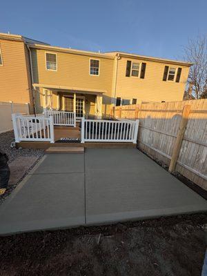 Beautiful finish on new Concrete Pad