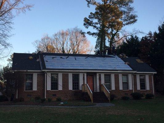 5 weeks during which it snowed and rained forcing me to buy tarps to prevent water damage