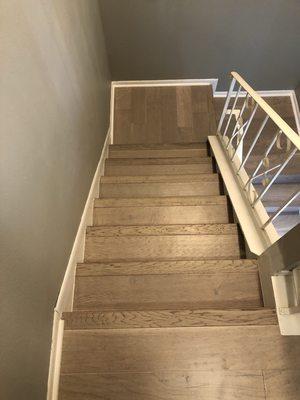 Hardwood stair case