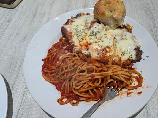 Chicken Parmigiana Spaghetti