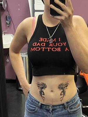 symmetrical snake heads