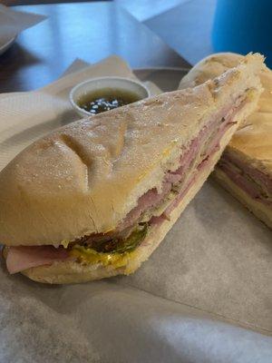 Cuban with a side of green "monkey" sauce. Get the sauce!