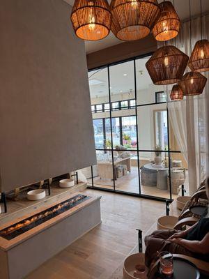 Foot Spa Room with lovely fireplace