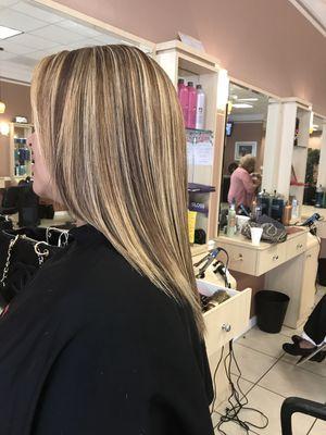 Color And caramel highlights