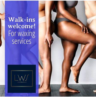 Walk-ins welcome with Annie, Naomi and Sky. Clients with appointments come first please and thank you! :)