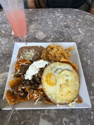 chilaquiles with asada
