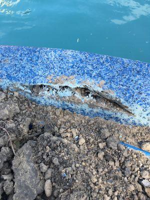 They damaged the fiberglass during installation