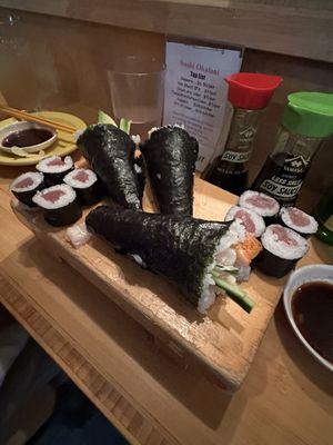 Hand Rolls and Tuna Roll