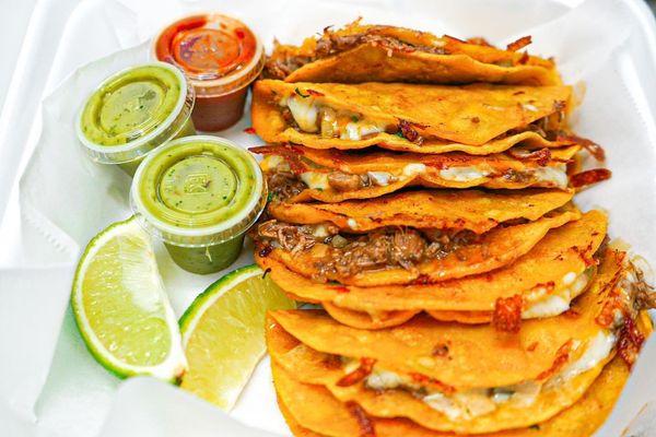 Delicious Birria queso tacos !