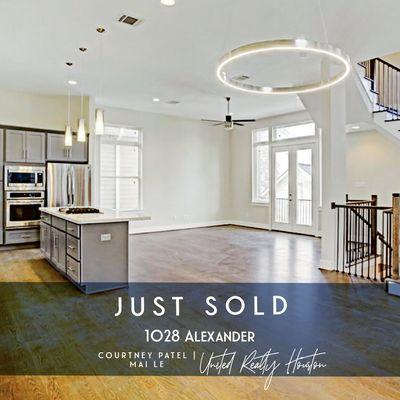 New build in the Houston Heights area sold to our sweet buyer client.