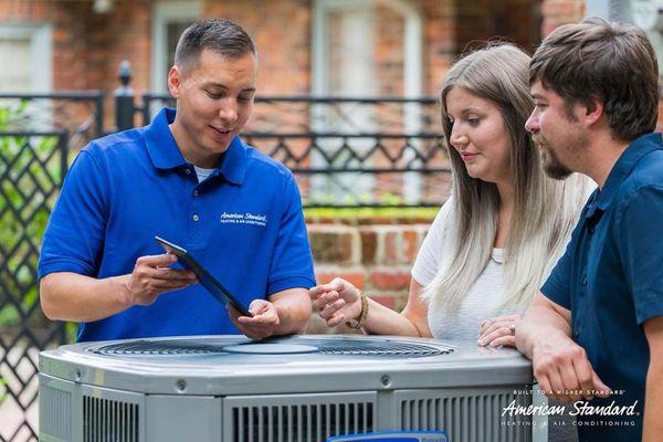 Technician with Customer