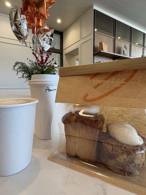 Americano, Chai Latte, Lemon Meringue, Vanilla Pain Perdu