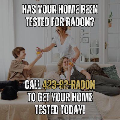 Secure peace of mind today! Call 423-92-RADON today to schedule your radon testing services!