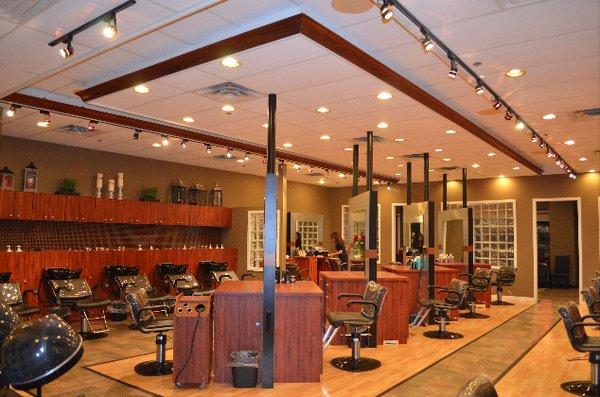 Our main area with salon chairs!