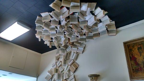 Cool way to display old books.