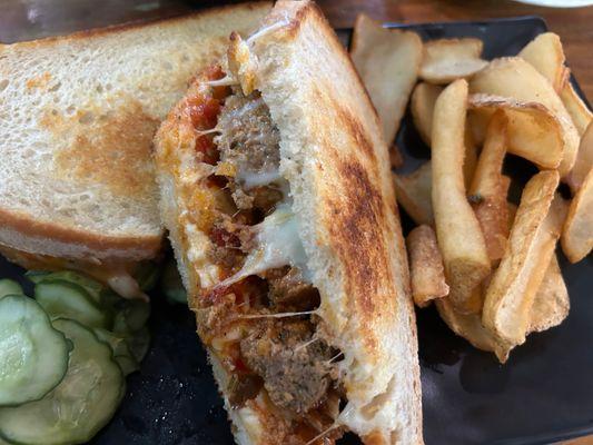 meatball grilled cheese