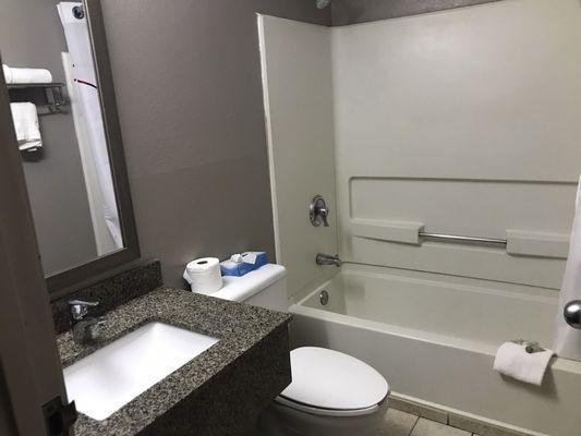 The clean bathroom