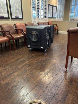 4 Huge HEPA filters in lobby