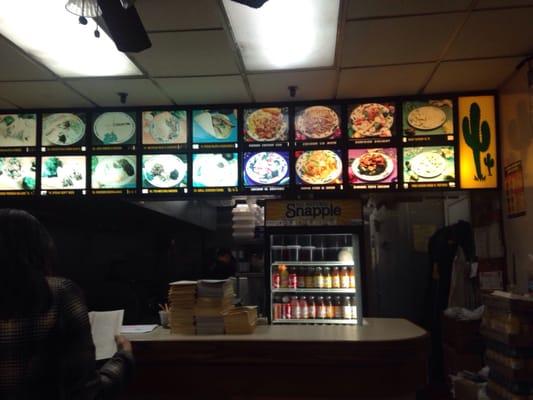 This place serves Tex- Mexican (left side) & Chinese food (right side)