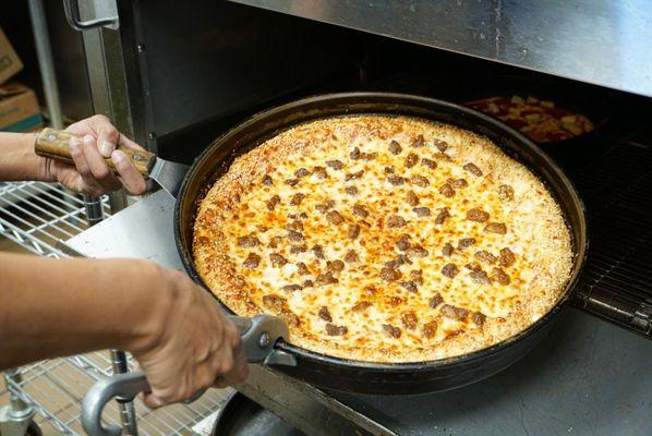 Pizza made fresh to order