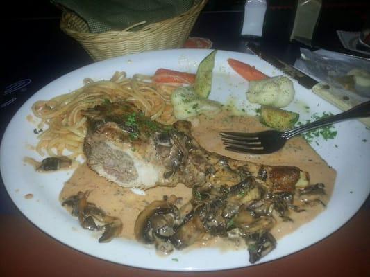 Stuffed Pork Chop. Tasted fantastic.