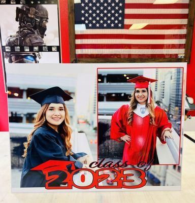 Loved this Senior Yard sign - Double Diploma Status