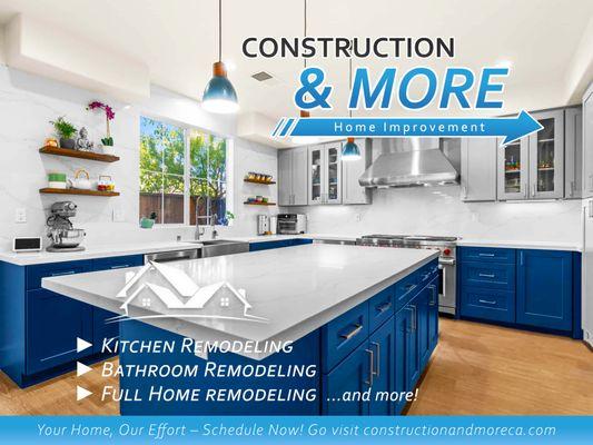Your Home, Our Effort, Your Dream Space Full House Remodeling, Kitchen And Bathrooms Renovation and Home Addition/ADU's
