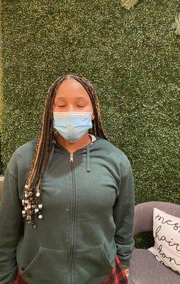 Small Knotless Braids with custom color