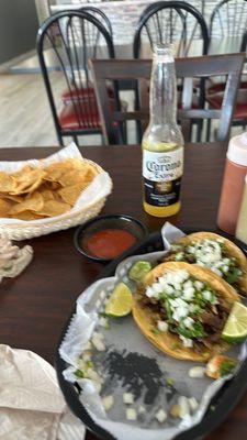 Tacos and beer