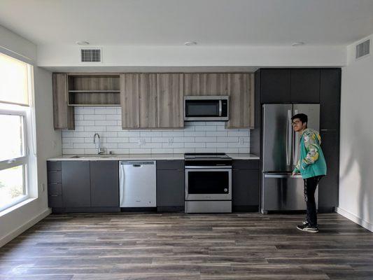 Checked out the Urban 1 bedroom floor plan. This was early when construction was still being done, but it will be complete prior to move-in.