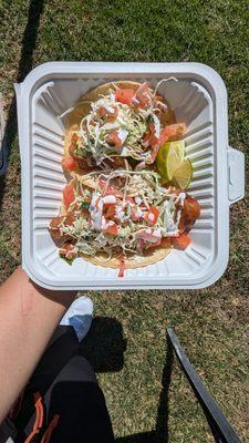 Fried fish and shrimp tacos - $5 each (2024)