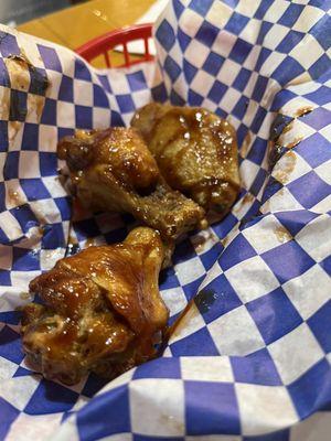 BBQ wings. Lemon pepper and buffalo are also available.