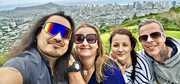 having friends look around Oahu this pic specifically is TANTALUS LOOKOUT.