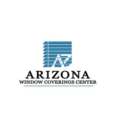 Official logo for Arizona Window Coverings Center, combining modern blinds in Scottsdale iconography with bold, professional ...