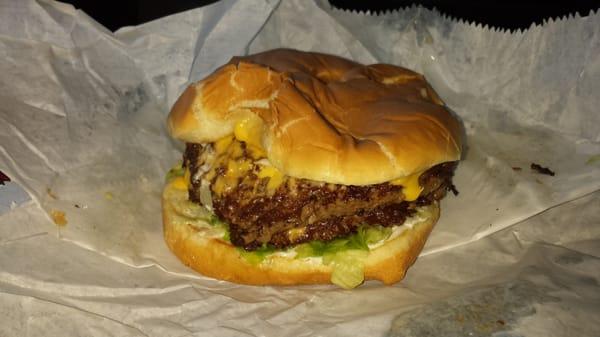 Jumbo double cheeseburger