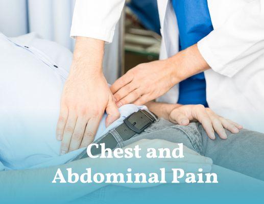 Chest and abdominal Pain treatment at RapidDoc Urgent Care