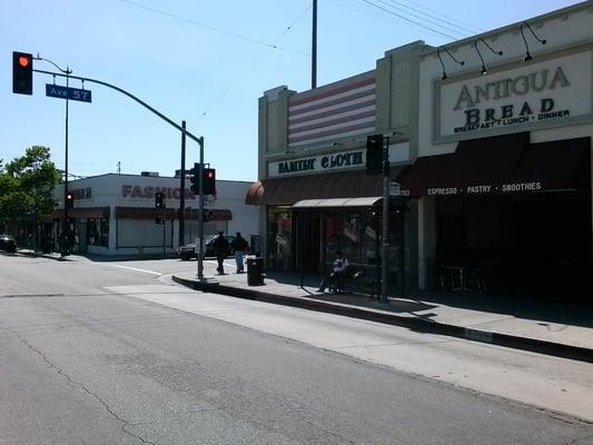 Across the street from Chase Bank