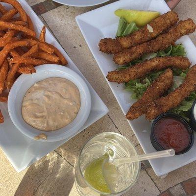 Appetizers. Sweet Potato Fries & Calamari Strips.