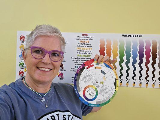 Teaching the color wheel!