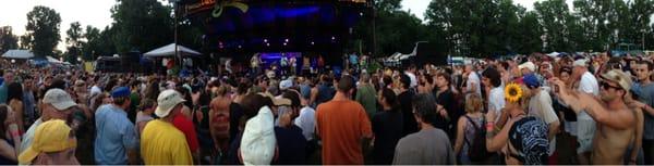 Donna the Buffalo at the infield stage.