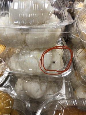 Moldy food displayed for sale on their counter!